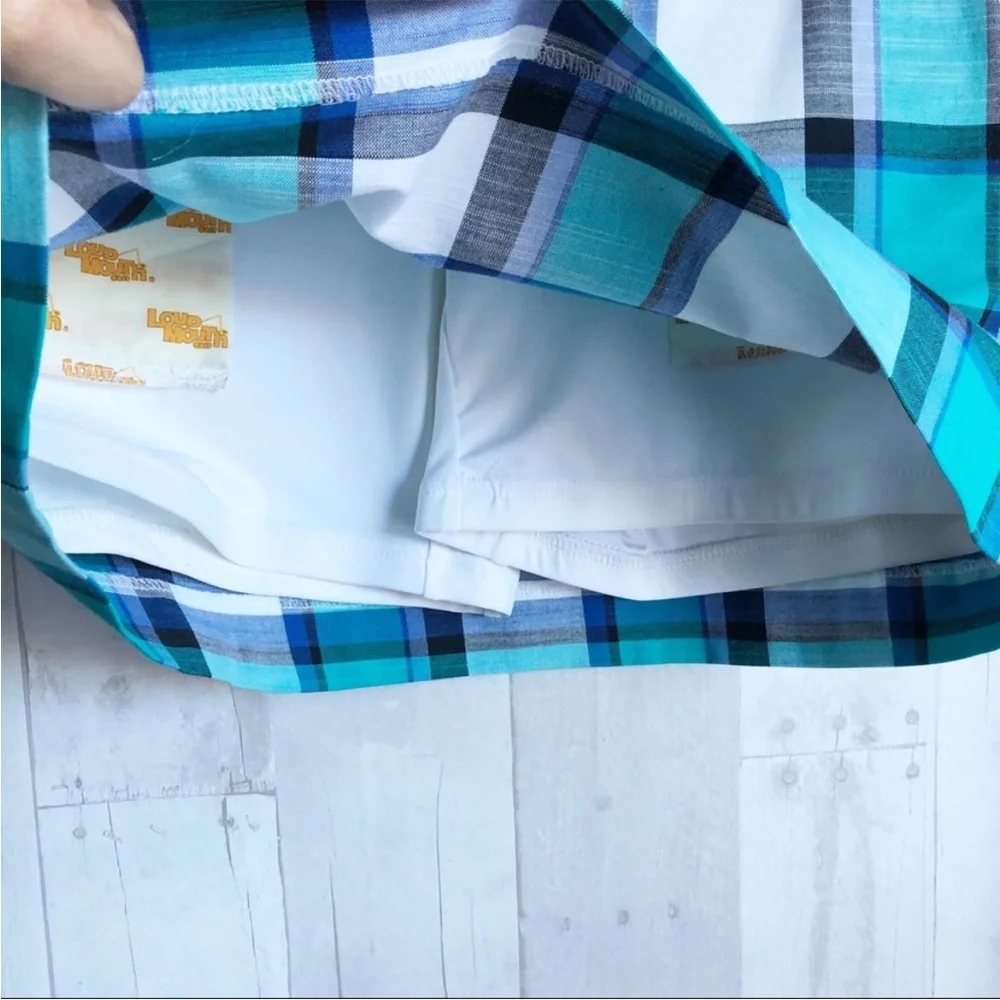 Loudmouth Bushwood Blue Plaid Golf Skort - Picture 5 of 6